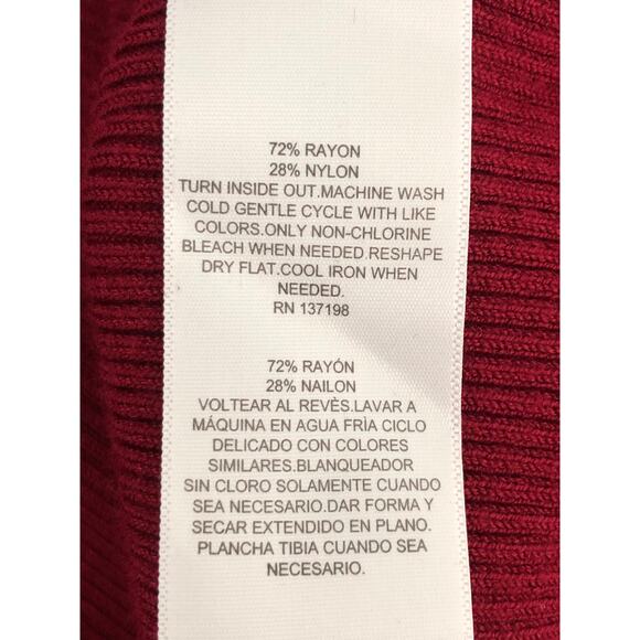 Nina Parker Bodycon Sweater Women's Size 1X Ribbed Burgundy NEW - Picture 6 of 6